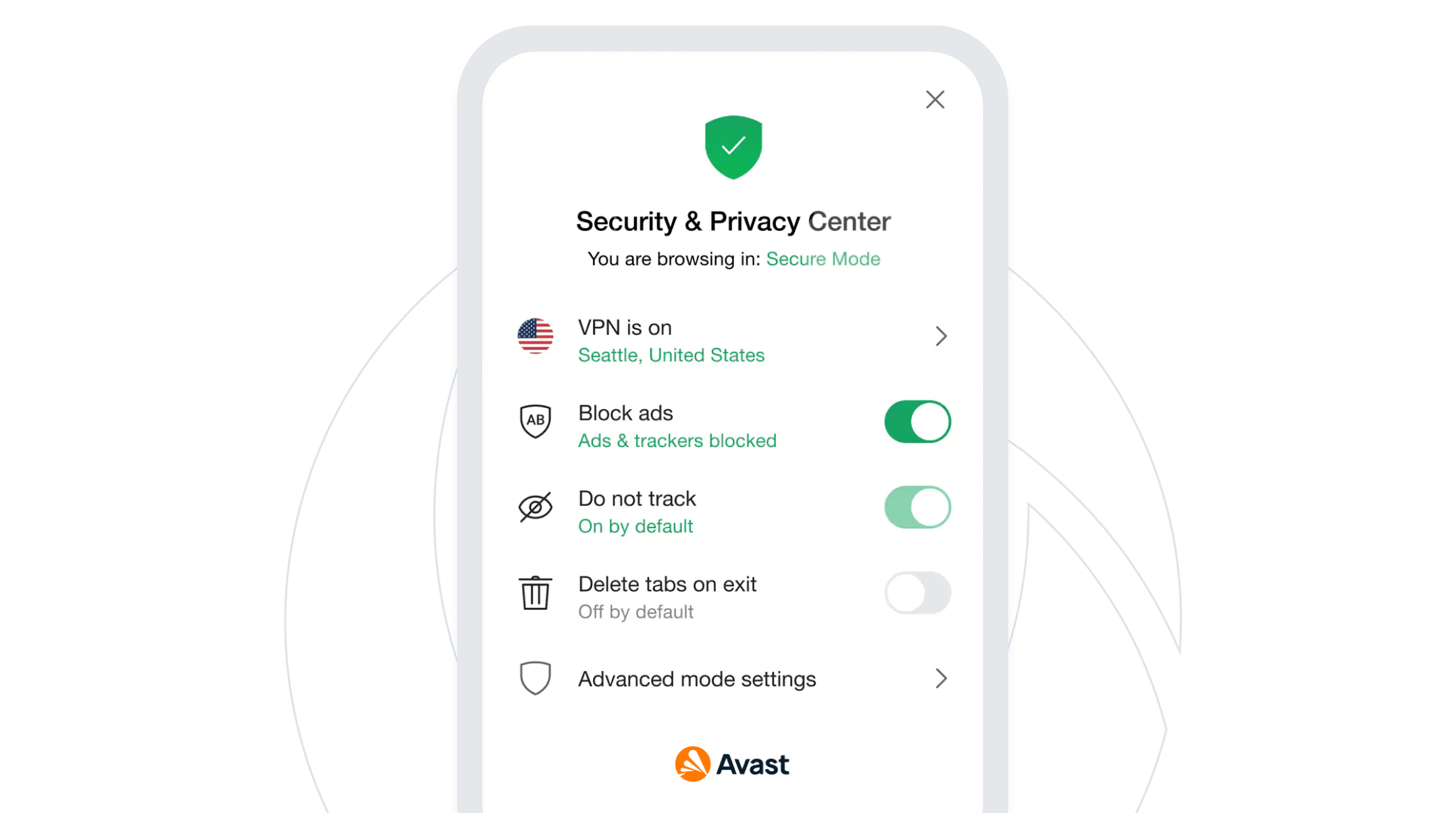 阻止追蹤的私密瀏覽器 Avast Secure Browser