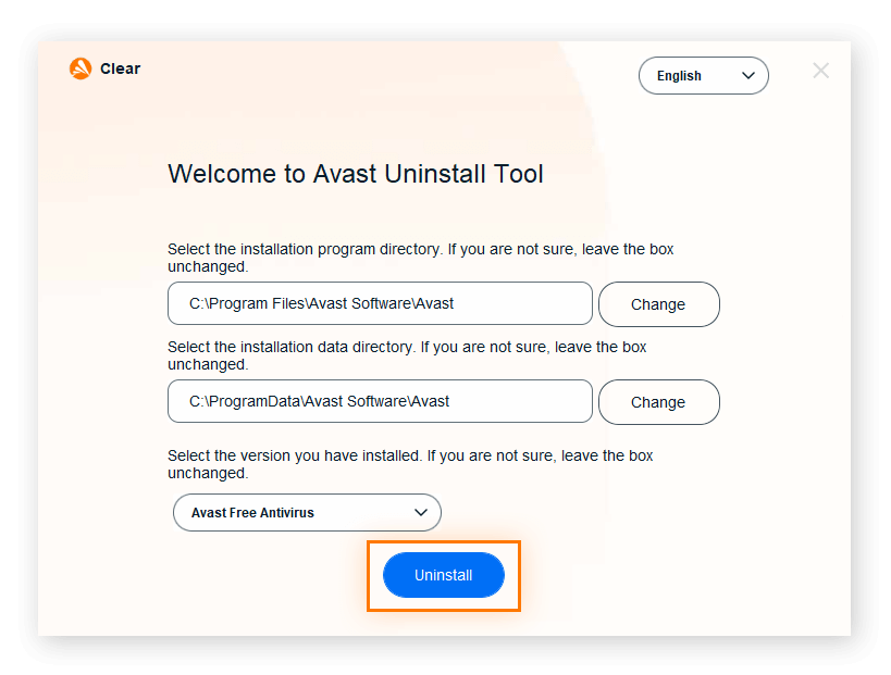 เครื่องมือลบของ Avast | ดาวน์โหลด Avast Clear | Avast