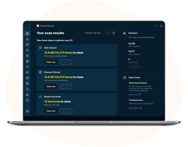 Avast Cleanup Premium - 10 Device 1 Year Fix, Clean & Optimize PC/Mac/Android/iOS