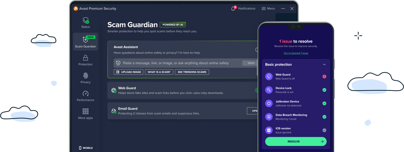 Get AI-powered automatic protection — feel more confident in your digital world