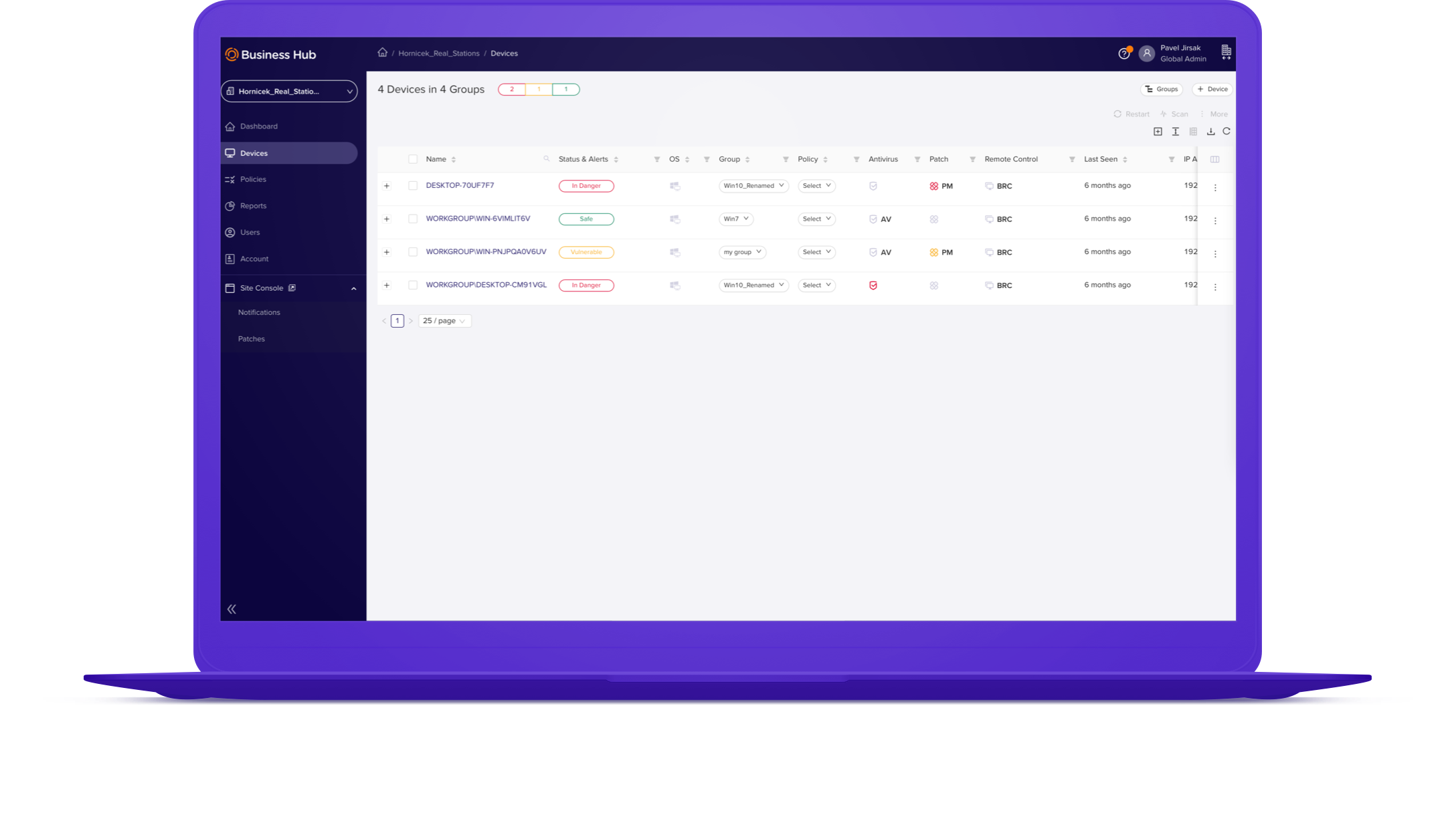 Avast Business Hub Layered IT Security Platform